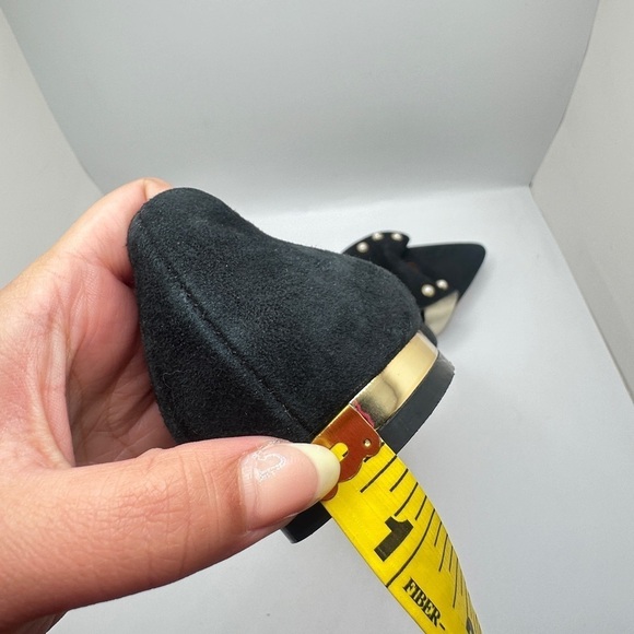 Roger Vivier Black Suede Lolita Pearl Embellished Bow Ballet Flats Sz 39 - Picture 11 of 13